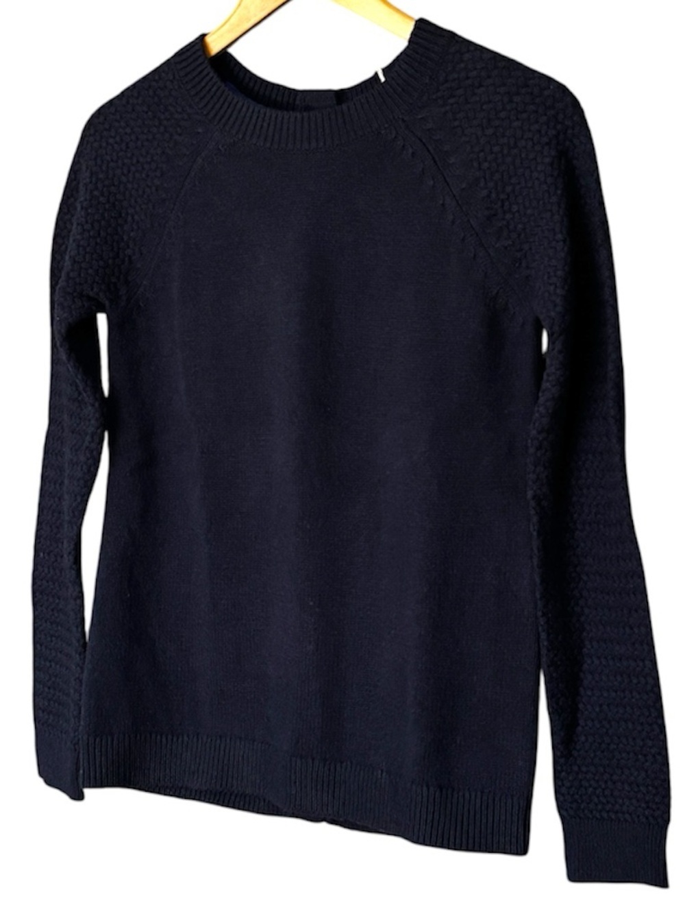 Boden NWT Wool Alpaca Knit Cardigan Sweater Navy Blue Textured Long Sleeve XS - Picture 3 of 11